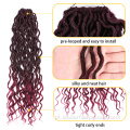 18 polegadas Faux Locs Crochet Hair Locs da Deusa Ondulada